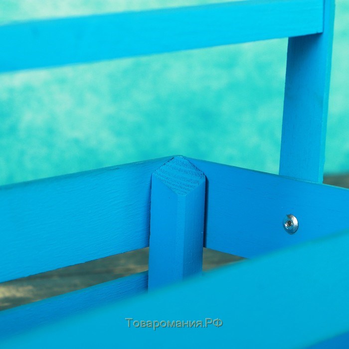 Кашпо деревянное 24.5×13.5×9 см "Двушка Лайт", двухреечное, голубой Дарим Красиво