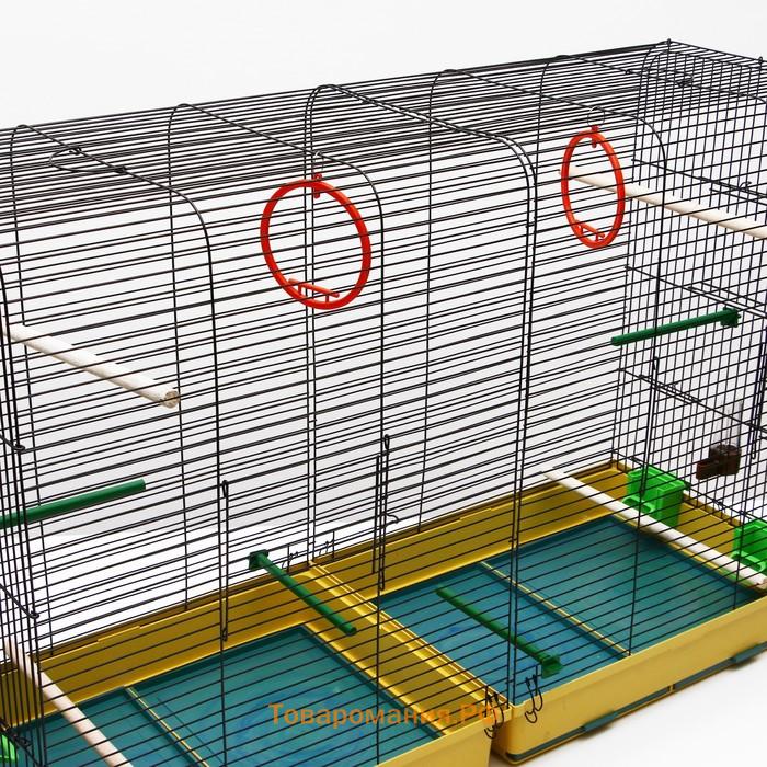 Клетка пролётная 4 яруса, 100 х 37 х 65 см, микс цветов