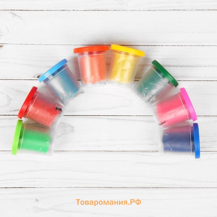 Тесто для лепки для детей, набор 8 цветов по 50 г