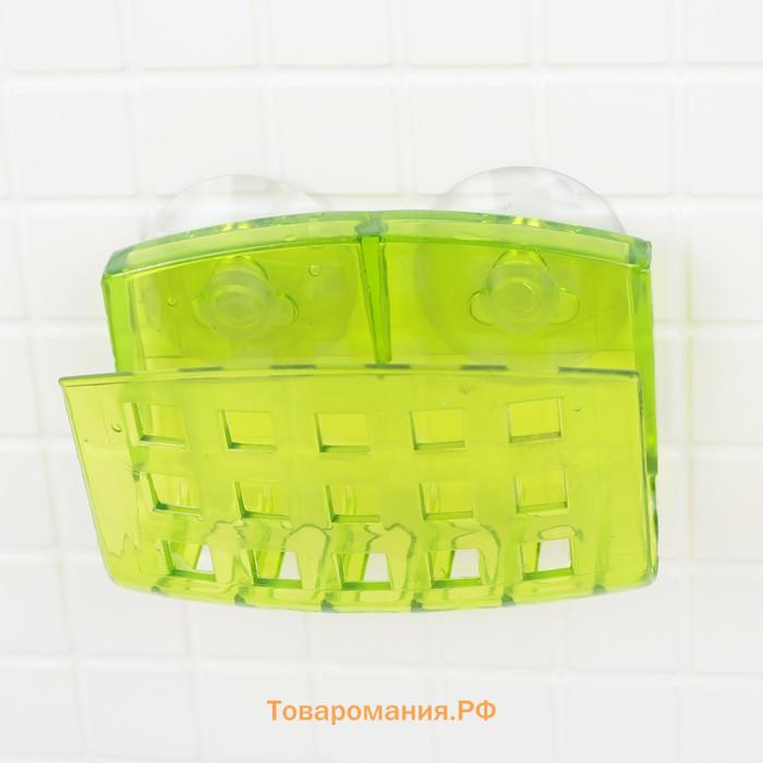 Мыльница настенная на присосках Bath Collection, 9.5×5×6 см, МИКС