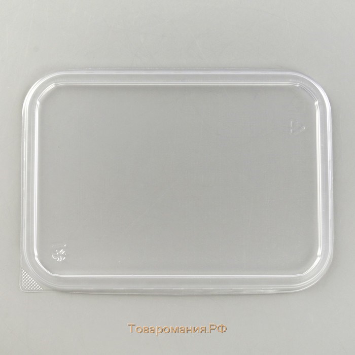 Крышка одноразовая «Юпласт», 18,6×13,2×4,8 см, для плоского контейнера, цвет прозрачный