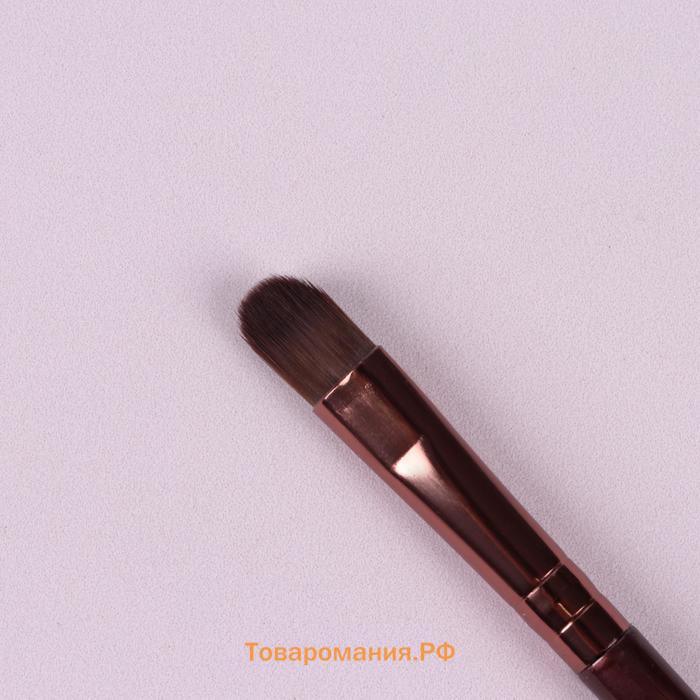 Кисть для макияжа «Brush СOFFEE», 13 (± 1) см, цвет коричневый