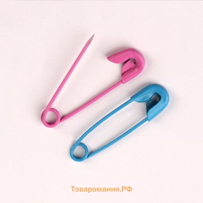 Булавки английские, 18 мм, 100 шт., цвет разноцветный