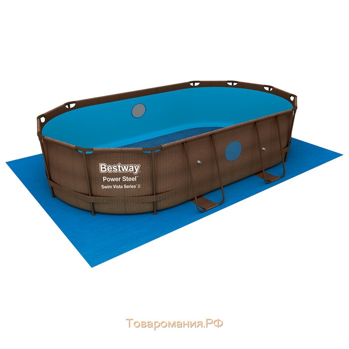 Бассейн каркасный Bestway Power Steel Swim Vista, 427×250×100, фильтр-насос, лестница, тент, 56714