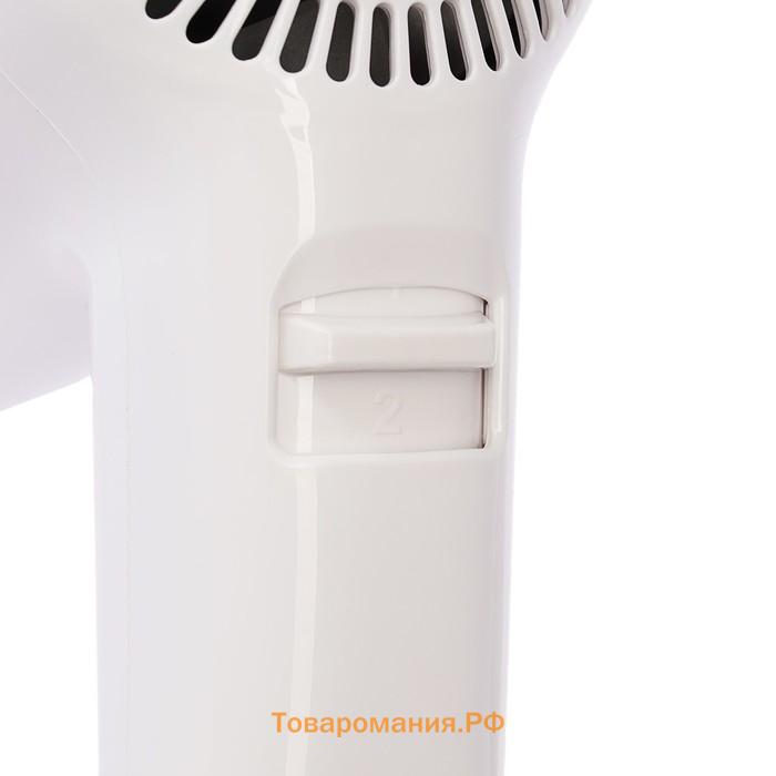 Фен LGE-006, 1600 Вт, настенный, 2 скорости, набор крепления, белый