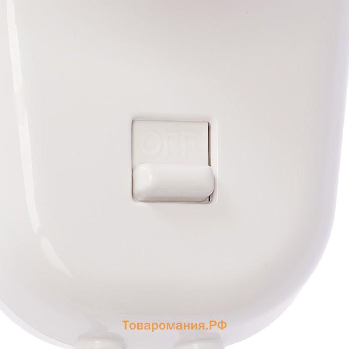 Фен LGE-006, 1600 Вт, настенный, 2 скорости, набор крепления, белый