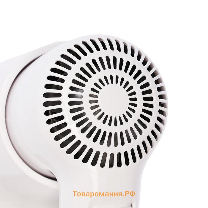Фен LGE-006, 1600 Вт, настенный, 2 скорости, набор крепления, белый