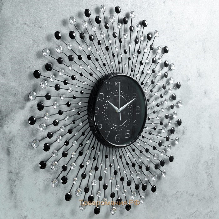 Часы настенные, серия: Ажур, "Аласса", плавный ход, d-68 см, циферблат 22 см