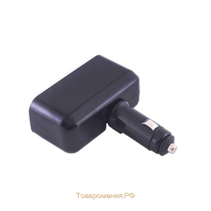 Разветвитель прикуривателя 2 гнезда + USB Skyway черный предохранитель 5А, USB 2A, S02301021