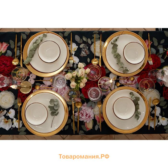 Скатерть "" Flowers 180х147 см, 100% хлопок, саржа 190 г/м2