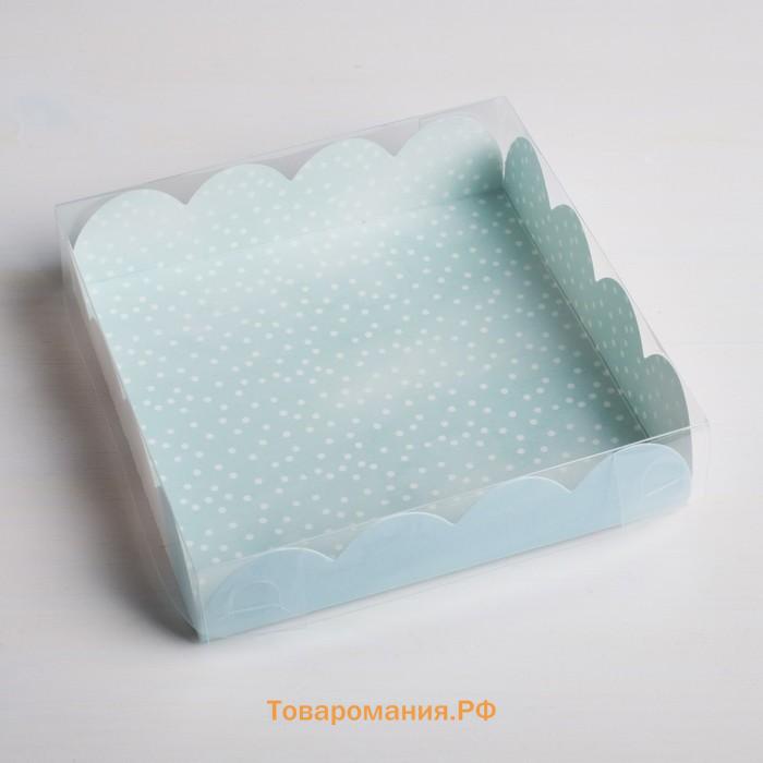 Коробка для печенья, кондитерская упаковка с PVC крышкой, Present for you, 13 х 13 х 3 см