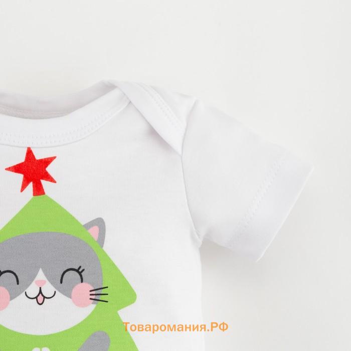 Боди Крошка Я Winter party, рост 86-92 см, белое