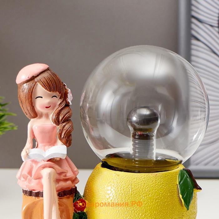 Плазменный шар "Девочка лимончик" 14х9х16 см RISALUX