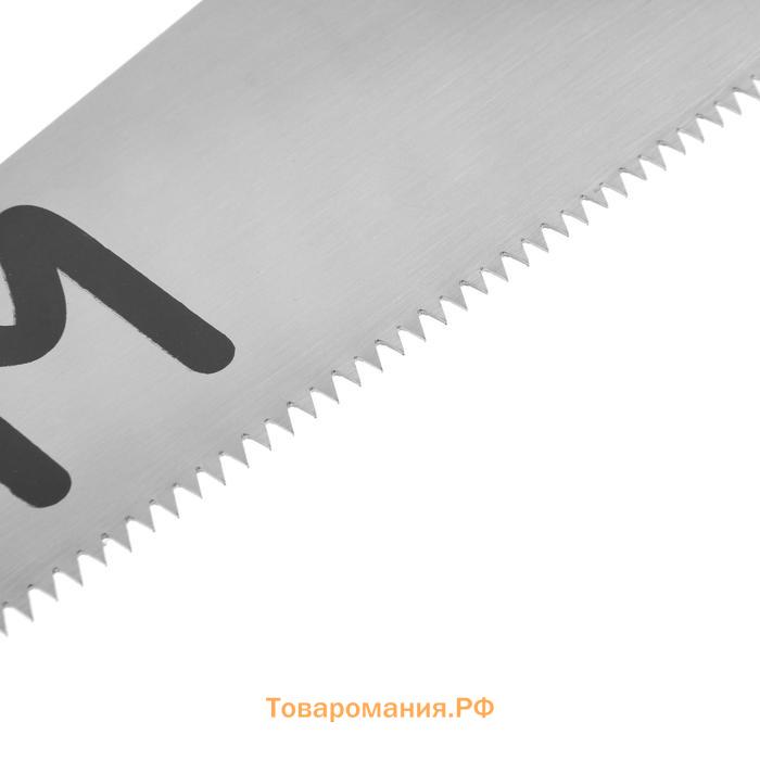 Ножовка по дереву ЛОМ, пластиковая рукоятка, 7-8 TPI, 450 мм