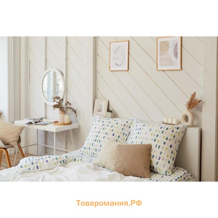 Постельное бельё «» Евро Eucalyptus 200х217 см, 240х220 см, 70х70 см - 2 шт