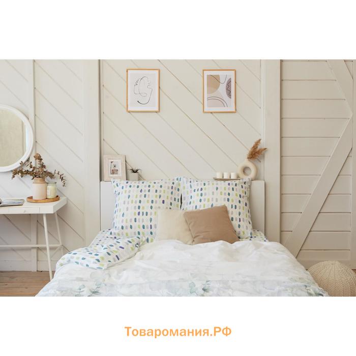 Постельное бельё «» Евро Eucalyptus 200х217 см, 240х220 см, 70х70 см - 2 шт