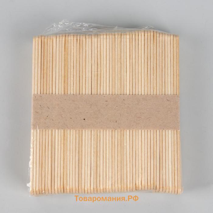 Шпатель для депиляции, деревянный, 11,4 × 1 см