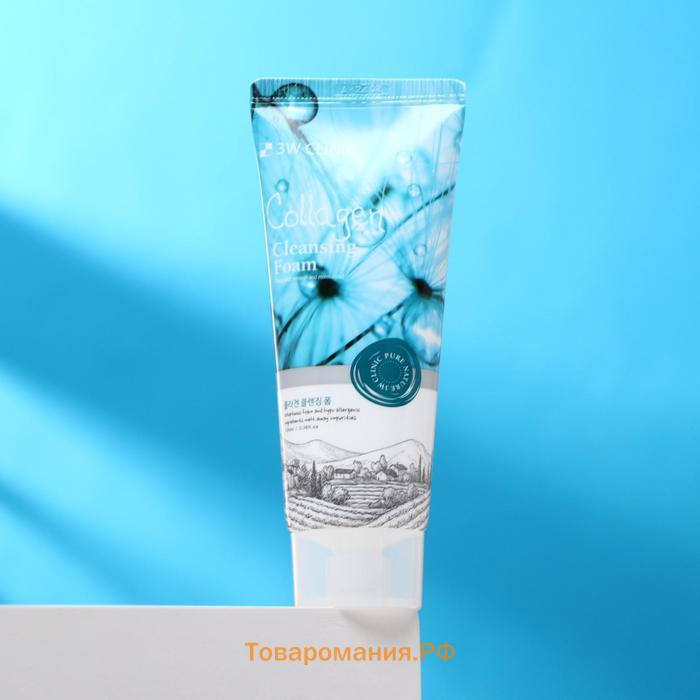 Пенка для лица с коллагеном 3W CLINIC Collagen Cleansing Foam, укрепляющая, 100 мл