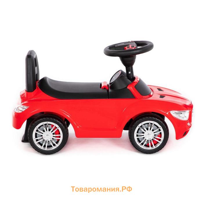 Каталка-автомобиль SuperCar №1 со звуковым сигналом, цвет красный