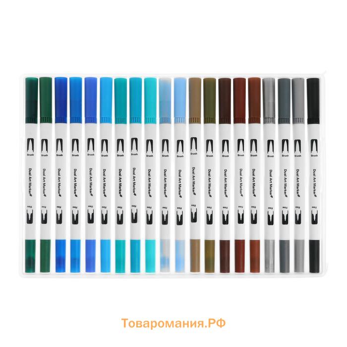 Набор профессиональных маркеров, 60 штук/60 цветов, двусторонний