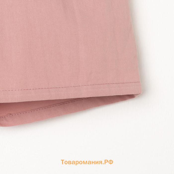 Комплект для девочки (майка и шорты) KAFTAN, размер 38 (146-152 см), розовый