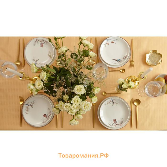 Скатерть «» Shine, 150×220 +/-3 см, бежевая, пл. 192 г/м², хлопок с ВГМО