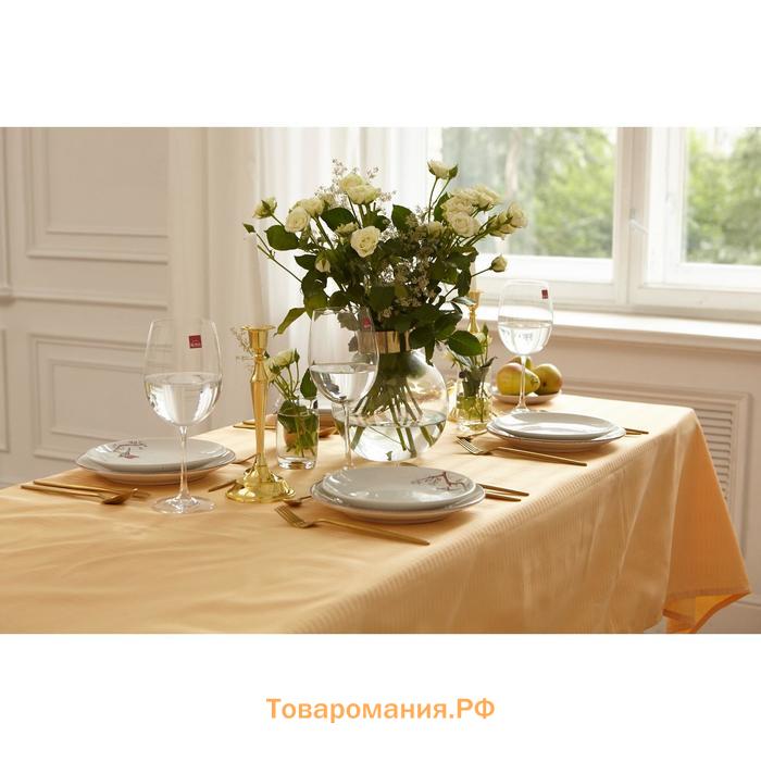 Скатерть «» Shine, 150×220 +/-3 см, бежевая, пл. 192 г/м², хлопок с ВГМО