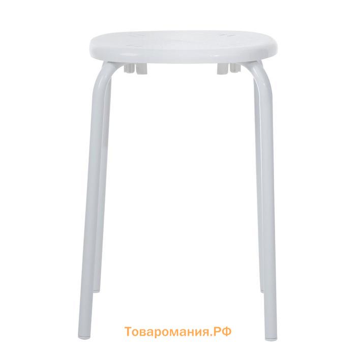 Табурет пластиковый Nika «ТП02/Б», цвет белый