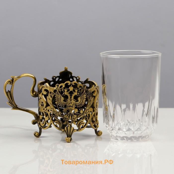 Подстаканник со стаканом «Самому дорогому человеку», 12.5×12.5×13 см, коллекционный, в подарочной упаковке