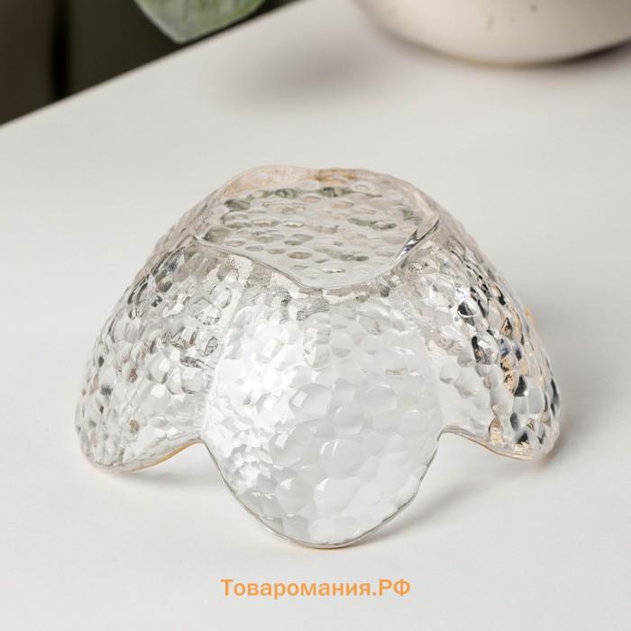 Миска «Цветок», 60 мл, 9×4 см, стекло, прозрачная