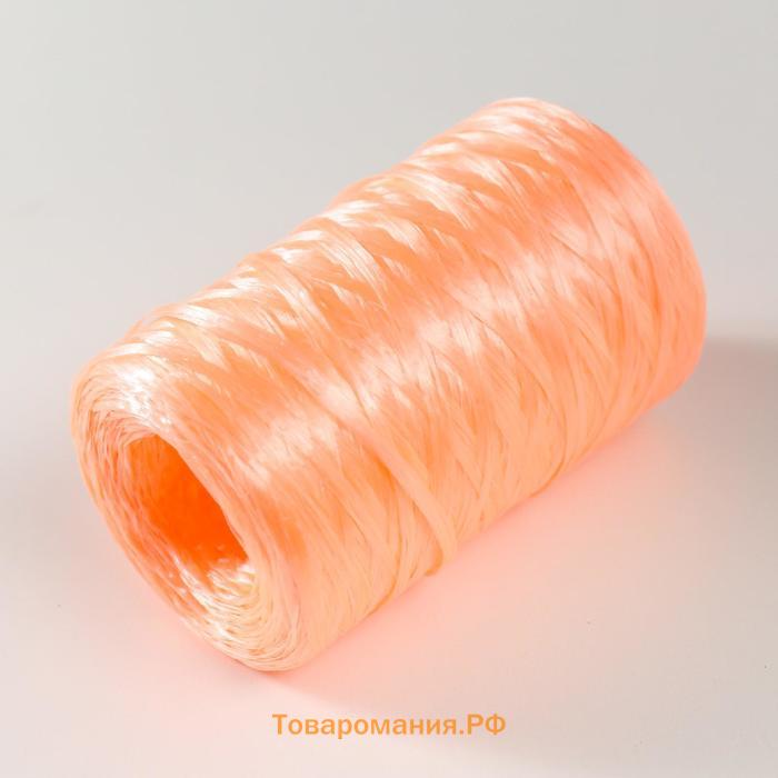 Пряжа "Для вязания мочалок" 100% полипропилен 400м/100±10 гр в форме цилиндра (абрикос)