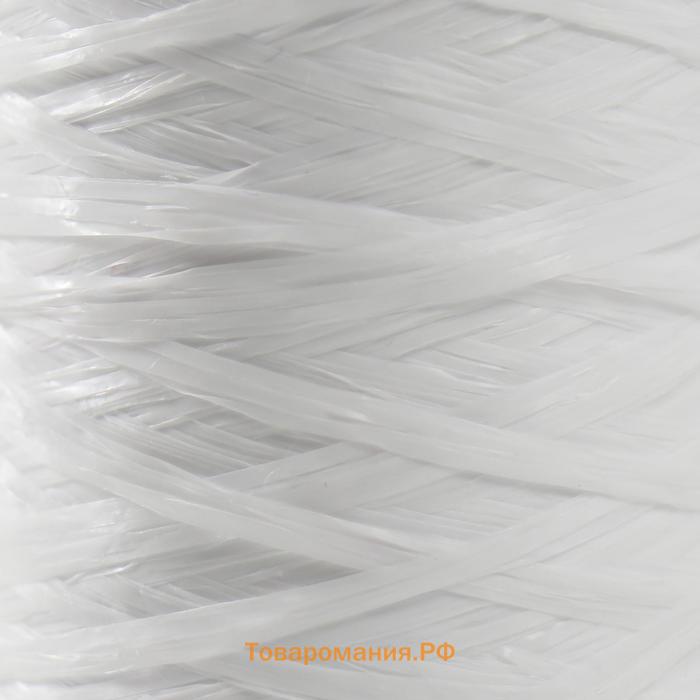 Пряжа "Для вязания мочалок" 100% полипропилен 400м/100±10 гр в форме цилиндра (белый матов)
