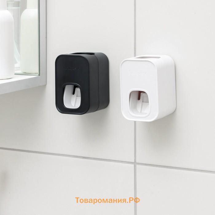 Выдавливатель для зубной пасты на клейкой ленте , 5,5×6×9 см, белый
