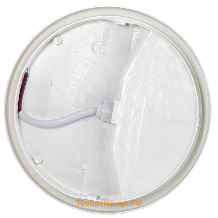 Cветодиодный светильник ЖКХ GLANZEN RPD-0003-15 круг, 15 Вт, 1000 Лм, 220 В, 6000 К, IP65