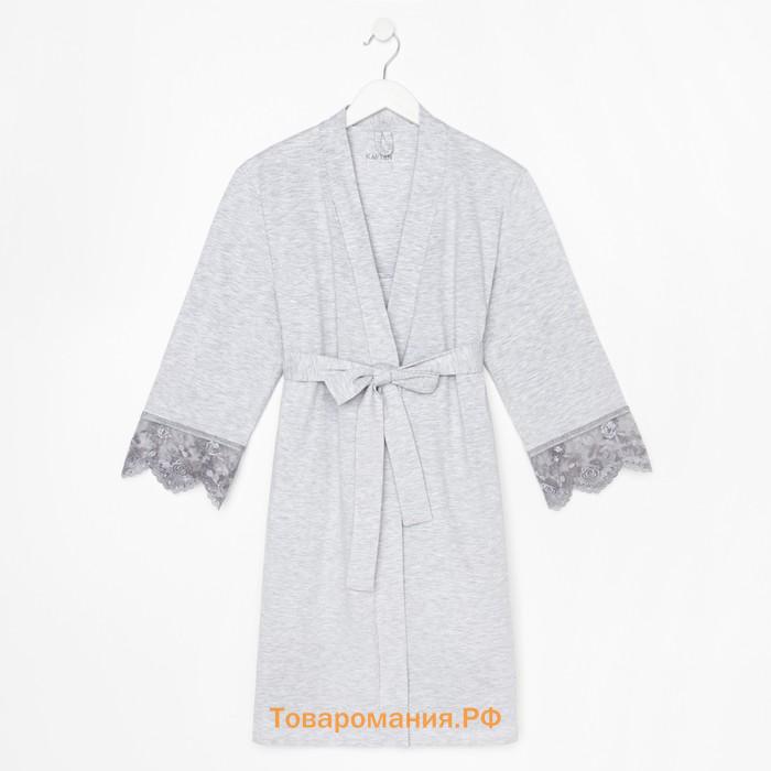 Набор женский (халат, сорочка) KAFTAN, р. 40-42, серый