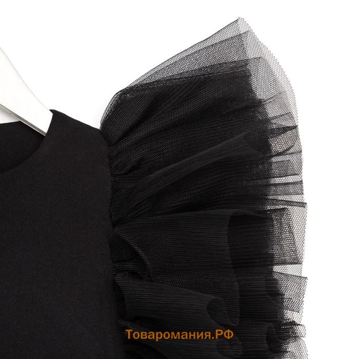 Новый год. Платье нарядное детское MINAKU: PartyDress цвет чёрный, рост 122