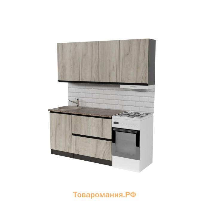 Кухонный гарнитур Равенна макси 1800х600 Венге/Алмабра темная/Дуб браун