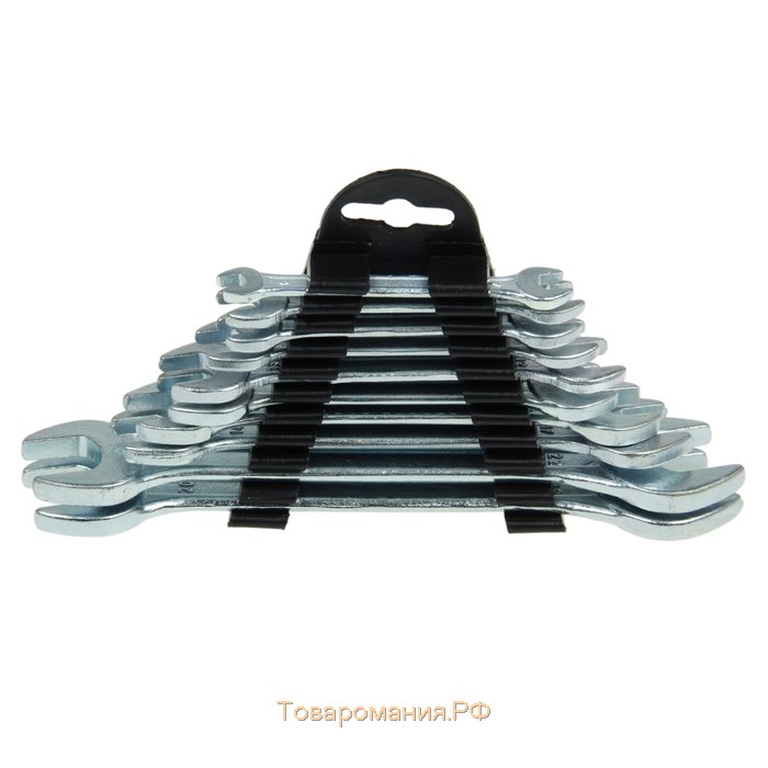 Набор ключей рожковых в холдере ТУНДРА, хромированные, 6 - 22 мм, 10 шт.