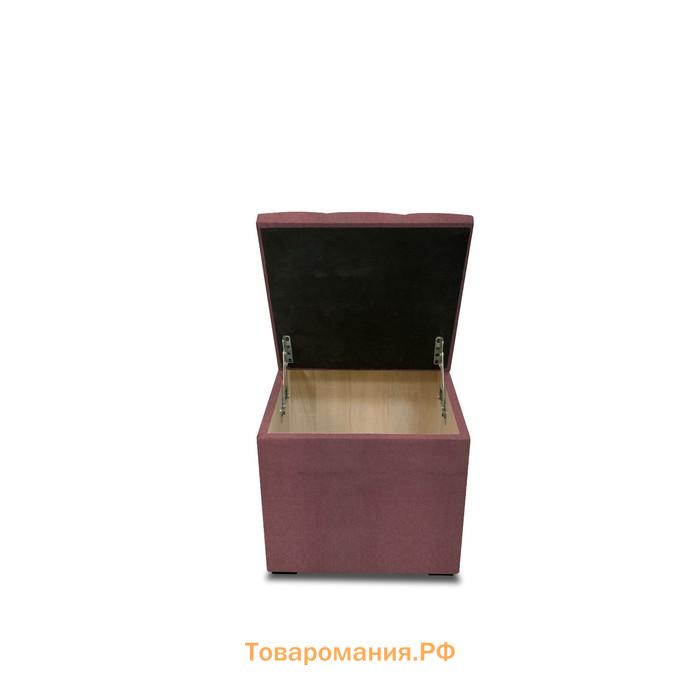 Пуф с крышкой и утяжкой, 400 × 400 × 420 мм, рогожка savana plus, цвет dimrose