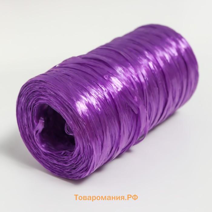 Пряжа "Для вязания мочалок" 100% полипропилен 300м/75±10 гр в форме цилиндра (баклажан)