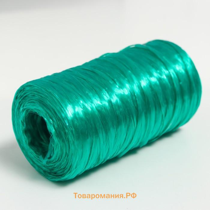 Пряжа "Для вязания мочалок" 100% полипропилен 300м/75±10 гр в форме цилиндра (изумрудный)
