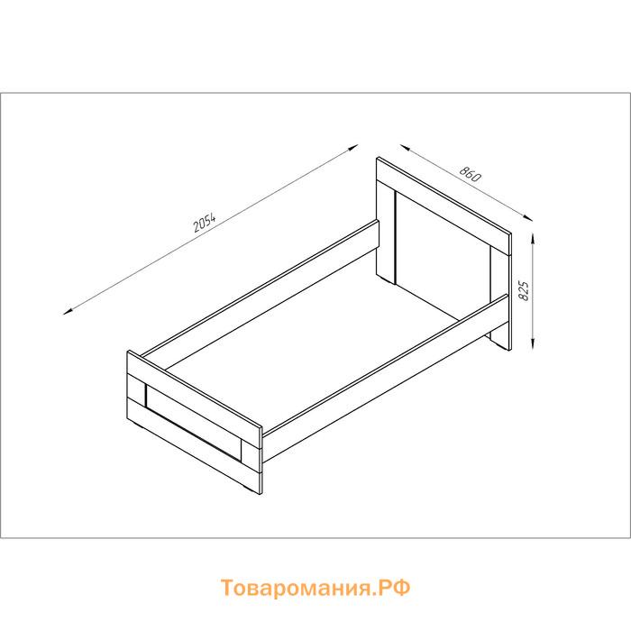 Кровать односпальная «Сириус», 80×200 см, ортопедическое основание, цвет белый