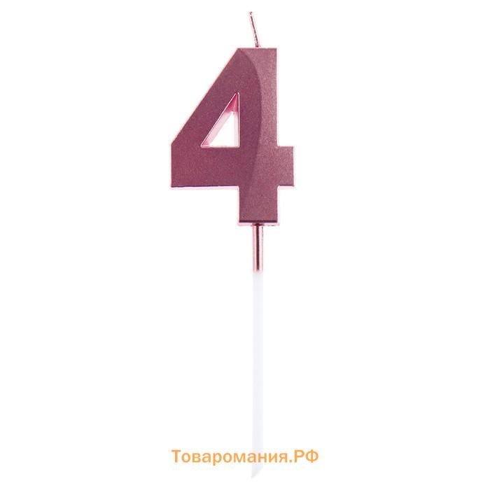 Свеча для торта, цифра «4», 11,5 х 2,3 см