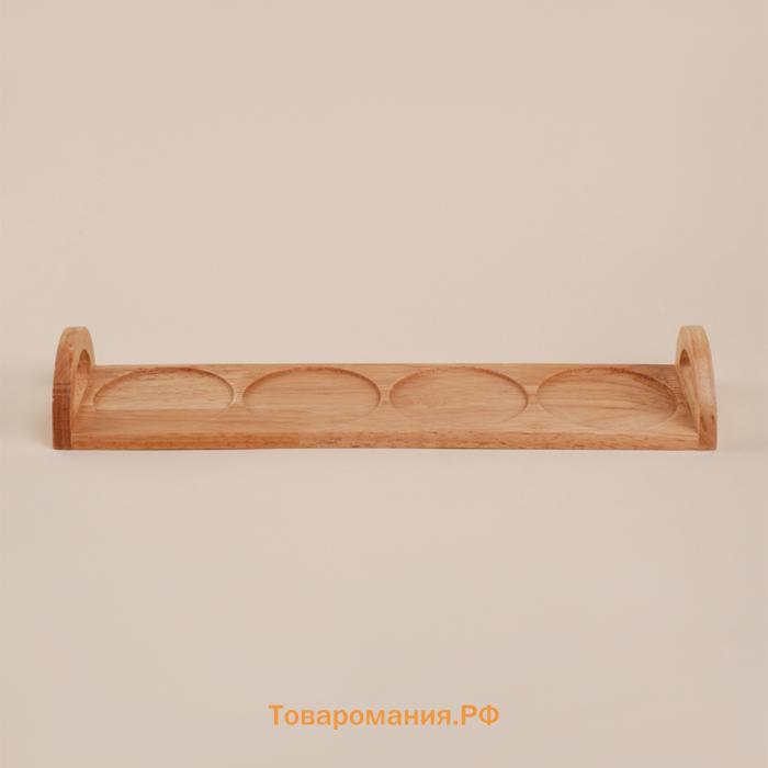 Банки для сыпучих SL Home «Тренто», набор 4 шт., на деревянной подставке, фарфор, белые