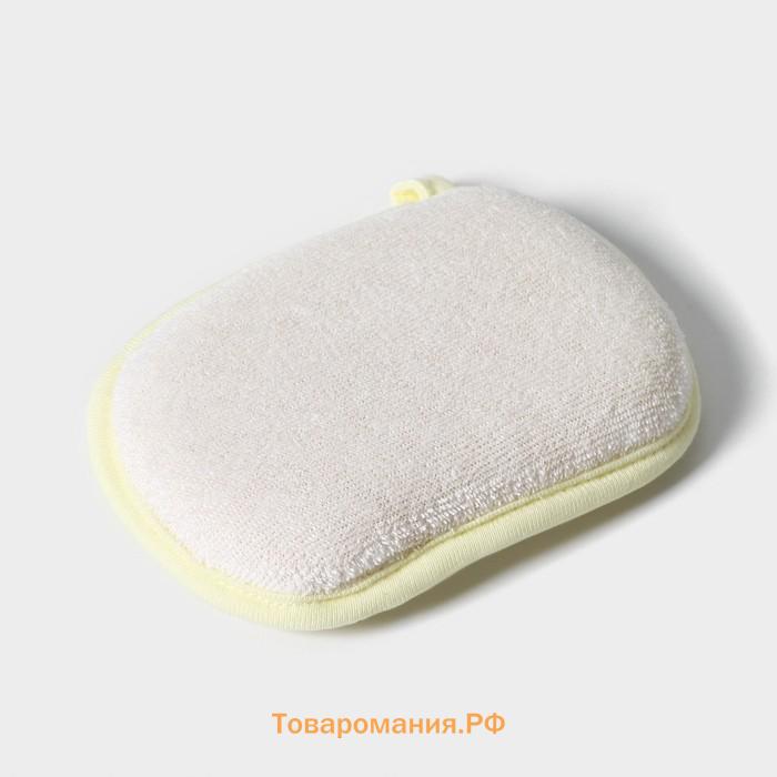 Мочалка детская для купания  «Лиса», 12×8 см, МИКС
