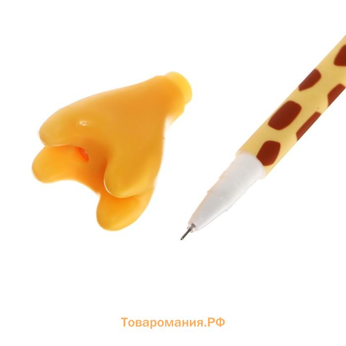 Ручка - прикол гелевая Calligrata «Жираф», МИКС