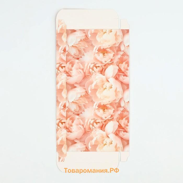 Коробка для шоколада «Цветы», 17 х 8.5 х 1.5 см