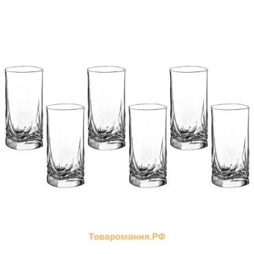 Стаканы высокие Paşabahçe Triumph, 300 мл, стекло, прозрачные, набор 6 шт