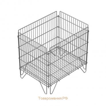 Корзина-накопитель, разборная, 82×62×80 см, цвет хром