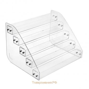 Подставка под лаки 5 этажей, 31,3×17,8×22,4см, оргстекло 2 мм